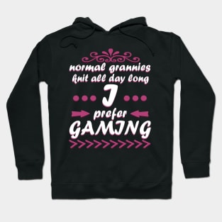 Grandma Gaming Gamble Video Games Gift Console Hoodie